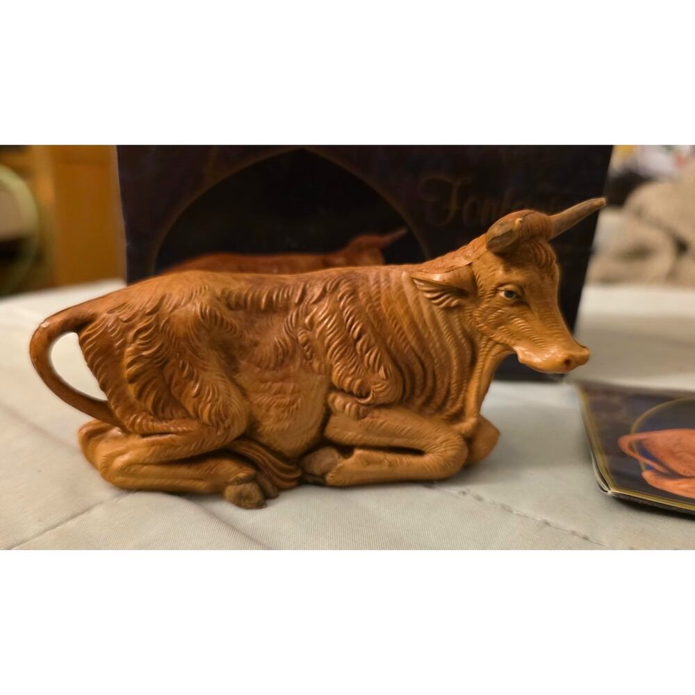 Fontanini Roman SEATED OX 5" Box & Card